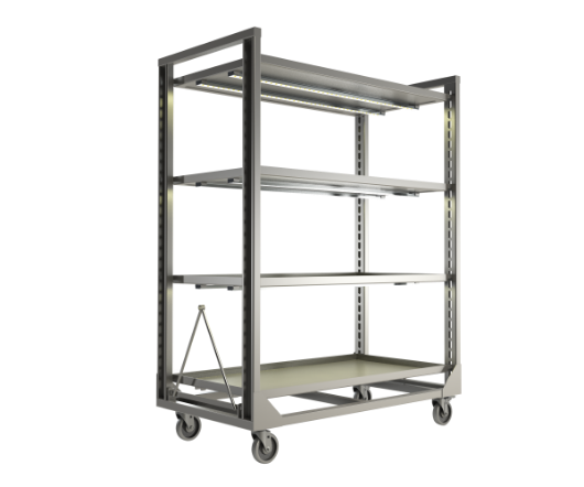 LED Grow Rack, stainless steel